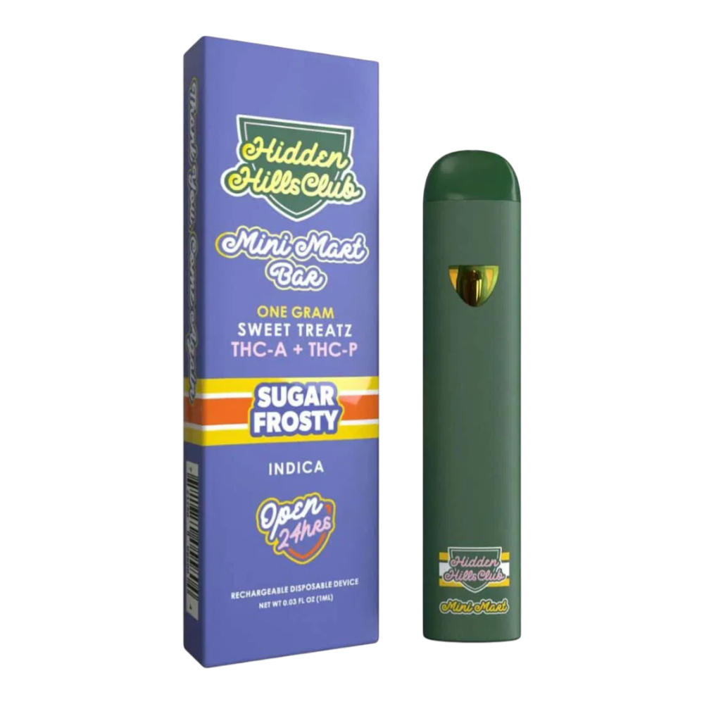 hidden hills mini mart bar sweet treatz thca thcp disposable 1g sugar frosty indica 1024x1024