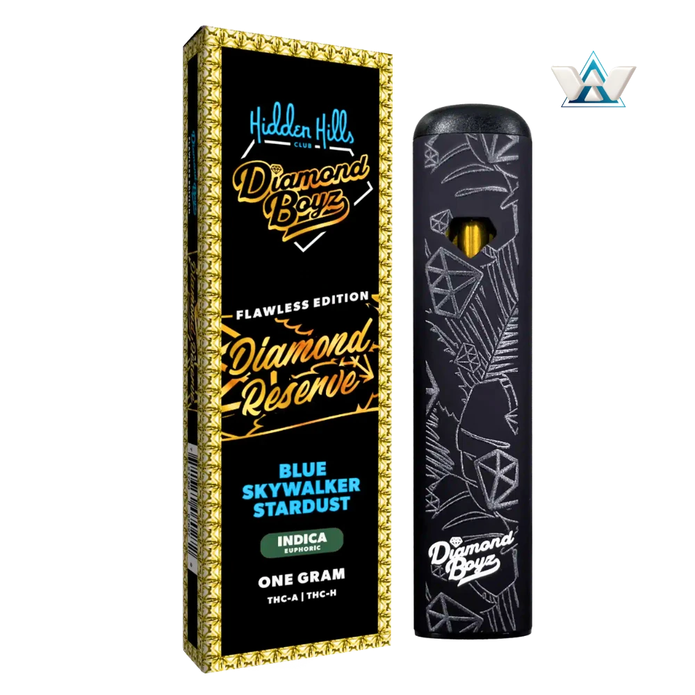 hidden hills & diamond boyz | vape desechable diamond reserve 1000 mg thc a + thc h | 1 ml | pluma de wax