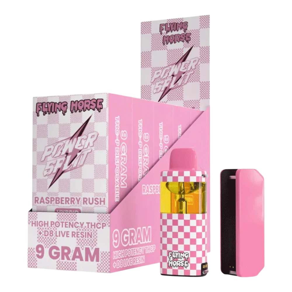 flying horse | disposable vape | thc + hydroxy orchard medley blend | 8.5 gr frosted grape, Índica