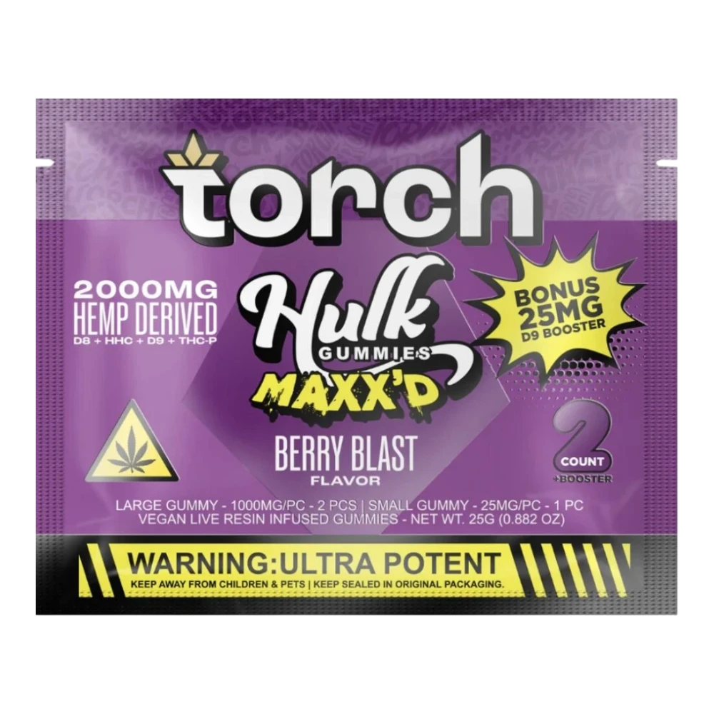 gomitas torch “hulk max” 2000mg +25mg d9 1000mg cada 1