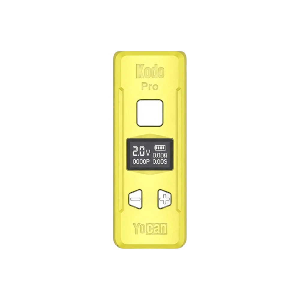 batería inteligente para cualquier cartucho | rosca 510 | pantalla led | yocan kodo pro amarilla