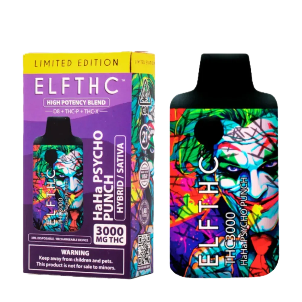 limited edition elf | 3000mg vape | thc x · hhc p · d8 · thc a · thc p