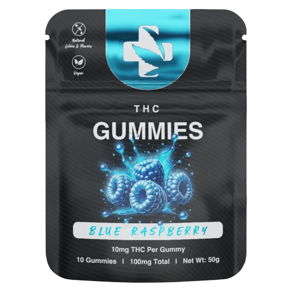 pharmaxtracts | gomitas delta 9 thc 10 mg/pza | 10 piezas blue raspberry