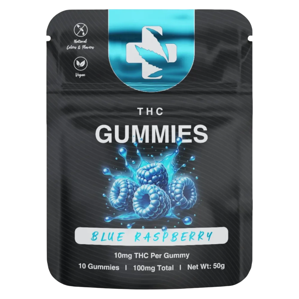 pharmaxtracts | gomitas delta 9 thc 10 mg/pza | 10 piezas blue raspberry