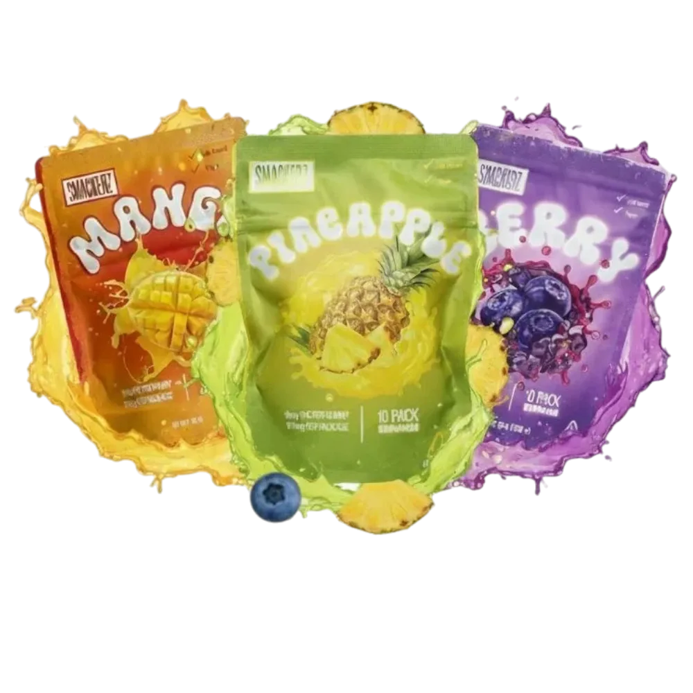 gomitas delta 9 de smackerz mango, pineapple, berry 10mg thc legales y discretas