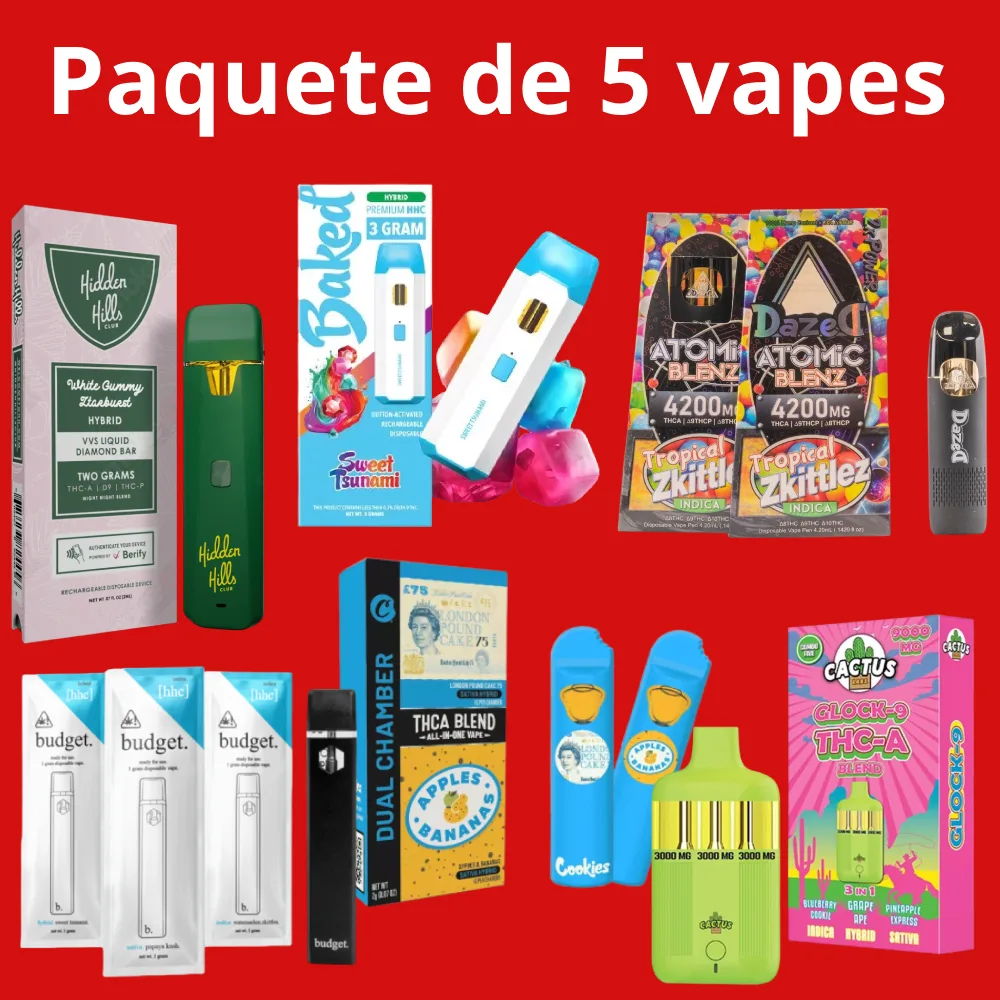 paquete de 5 vapes | marcas originales (liquidación) paquete de 5 vapes | marcas originales (liquidación)