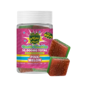 hidden hills gomitas d8+d9+thc p | “dual flavor” 10 piezas | 10,000 mg pink melon