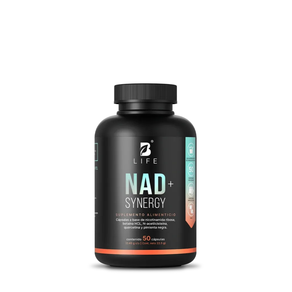 b life | nad nad+ sinergy | energía celular avanzada y rendimiento integral | 60 cápsulas