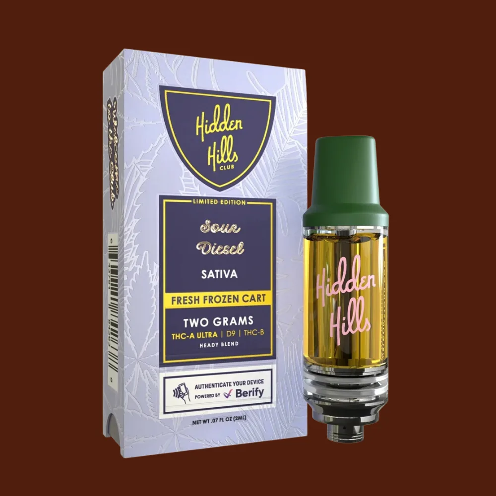 cartucho | hidden hills | vvs d9 + thca + thcp + liquid diamonds | 2 gr | calidad premium Índica, peachy bombay