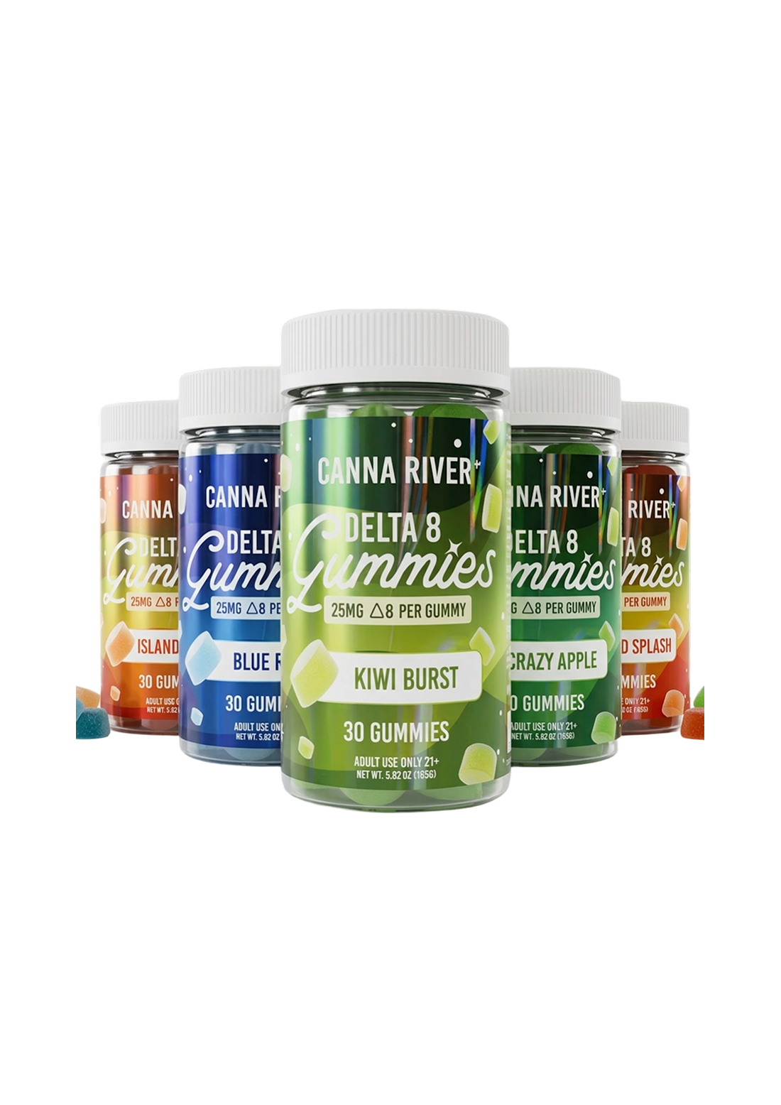 Línea de Gomitas Canna River Delta 8 (25mg / 30 pcs) conjunto de canna river