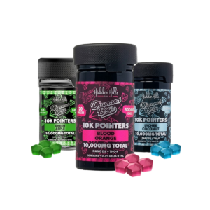 hidden hills diamond boyz | delta 9 thc + thc p | 10k pointers | 10,000 mg por frasco | 500 mg | 20 pz