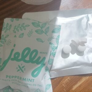 deliciosas mentas infusionadas | not your bakery jelly | delta 9 thc | 50 mg por bolsa | 25 piezas