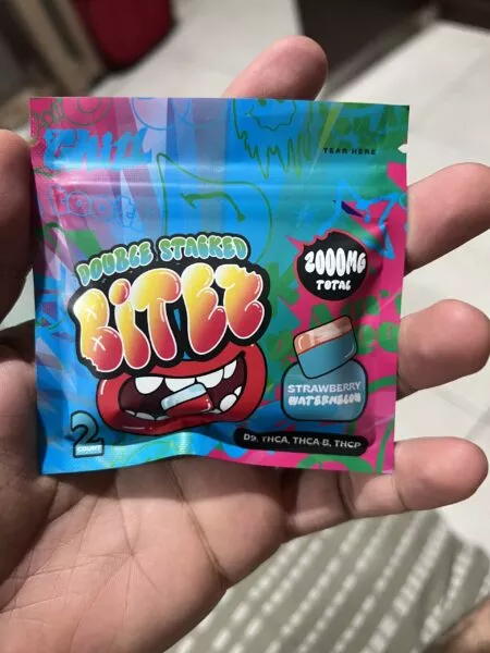 bitez gummies | delicioso chicloso con thca + delta 9 + thcp | 2000 mg | alta potencia | 2 piezas