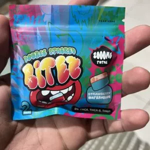 bitez gummies | delicioso chicloso con thca + delta 9 + thcp | 2000 mg | alta potencia | 2 piezas