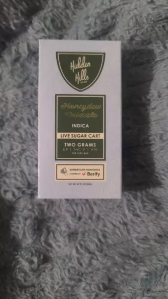 cartucho | hidden hills | d9, thc p, hte + live sugar | 2 gr | calidad premium