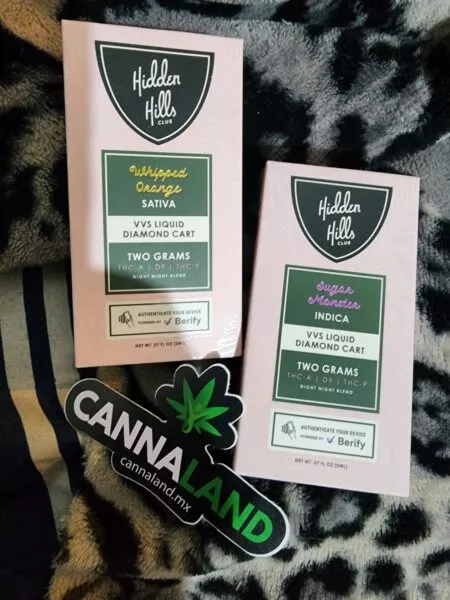 cartucho | hidden hills | vvs d9 + thca + thcp + liquid diamonds | 2 gr | calidad premium