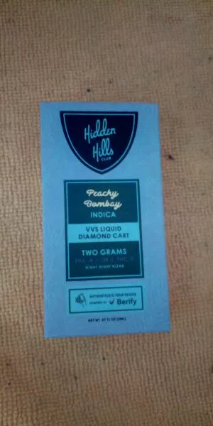 cartucho | hidden hills | vvs d9 + thca + thcp + liquid diamonds | 2 gr | calidad premium