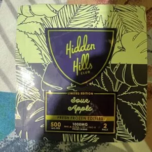 gomitas hidden hills | mezcla embriagadora | thc a ultra, thc b y d9 | 1000 mg | 2 piezas