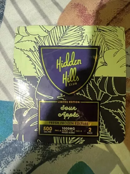 gomitas hidden hills | mezcla embriagadora | thc a ultra, thc b y d9 | 1000 mg | 2 piezas
