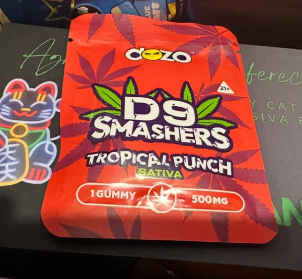 gomitas delta 9, delta 10 live resin, hhc, thc p y thc jd | dozo smashers | 1 pieza | 500 mg