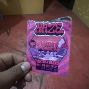 haze | gomitas hhc+ d8 +d9+ thcp | fruit punch fantasy blend | 2 gomitas | 100 mg