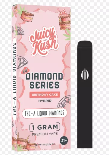 vape desechable juicy kush | diamond series | thc a + delta 8 live resin | diamantes líquidos | 1 gr