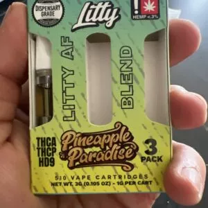 cartucho | litty | thca + thcp + hd9 | paquete de 3 piezas | 1 gr c/u