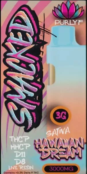 vape desechable | purlyf live resin | hawaian dream | thcp + hhcp + d11 + d8 | 3 gr