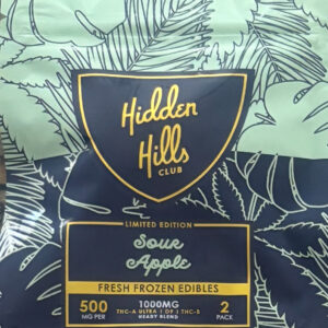 gomitas hidden hills | mezcla embriagadora | thc a ultra, thc b y d9 | 1000 mg | 2 piezas