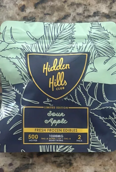 gomitas hidden hills | mezcla embriagadora | thc a ultra, thc b y d9 | 1000 mg | 2 piezas