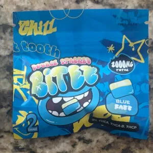 bitez gummies | delicioso chicloso con thca + delta 9 + thcp | 2000 mg | alta potencia | 2 piezas
