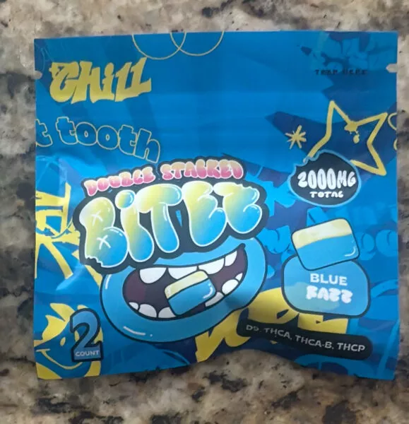 bitez gummies | delicioso chicloso con thca + delta 9 + thcp | 2000 mg | alta potencia | 2 piezas