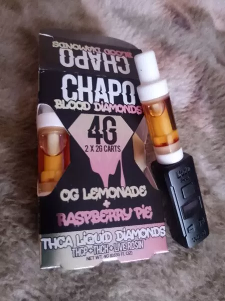 chapo | cartuchos 2 piezas | blood diamonds | thcp + thch + live rosin | 4 gr | 2 x 2 gr