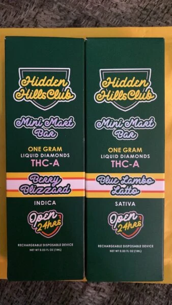 vape desechable | hidden hills mini mart bar | thca + liquid diamonds | 1 gr | calidad premium
