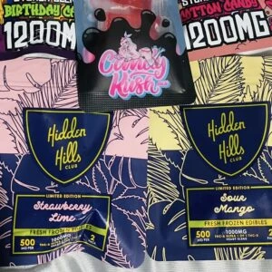 gomitas hidden hills | mezcla embriagadora | fresh frozen bricks | thc a ultra, thc b y d9 | 1000 mg | 2 piezas