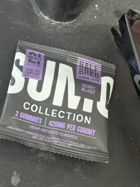 gomitas sumo half bak’d | thc p + delta 9 + delta 8 + cbd | alta potencia | 2 piezas | 450 mg