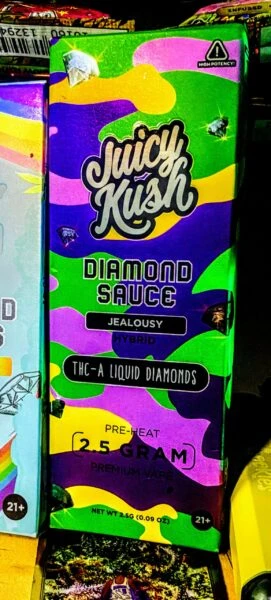 juicy kush | premium vape | desechable diamond sauce | thca liquid diamonds | 2.5 g