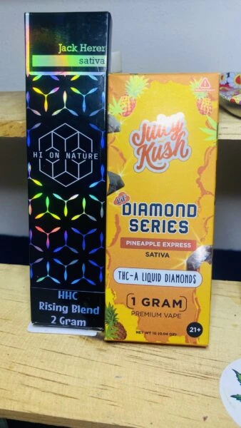 vape desechable juicy kush | diamond series | thc a + delta 8 live resin | diamantes líquidos | 1 gr