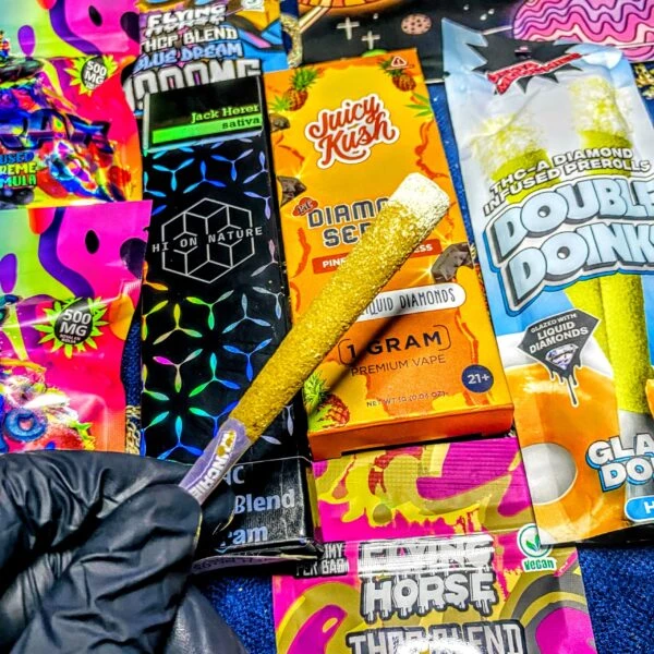 prerolados | delta munchies double doinks | thc a infusionado con diamantes | 2 piezas de 1.5g | 3 gr totales