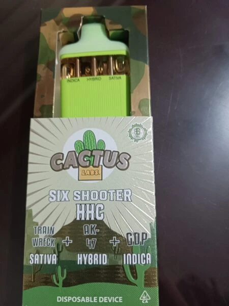 cactus labs | vape desechable 3 sabores en 1 | six shooter | hhc | 6 gramos