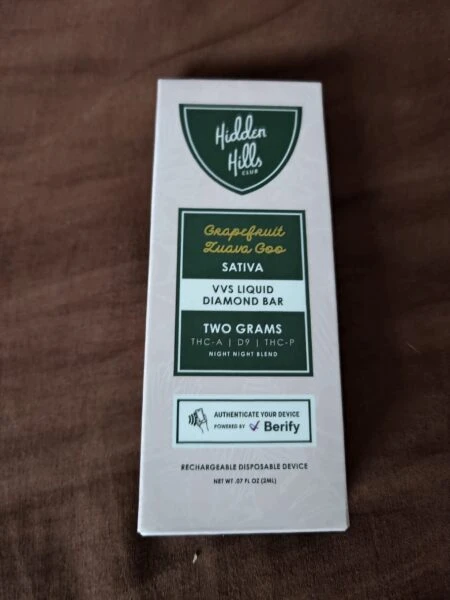 hidden hills | vape desechable | night blend vvs diamonds | 2 g