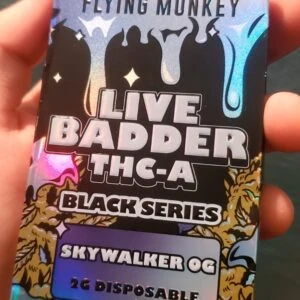 vape desechable | flying monkey live badder | thc a | black series | 2 gr