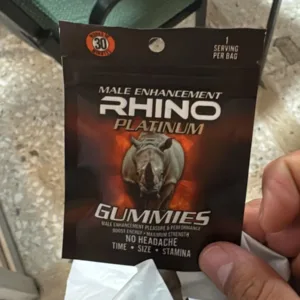gomitas rhino platinum | estimulante y potenciador sexual para hombres | 2 piezas | 4.5 g