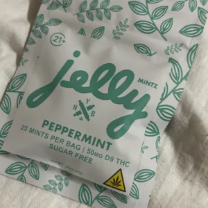 deliciosas mentas infusionadas | not your bakery jelly | delta 9 thc | 50 mg por bolsa | 25 piezas