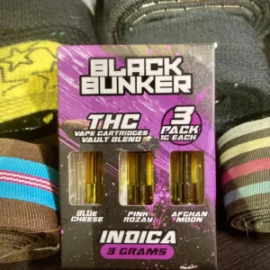 paquete 3 pzs cartuchos de wax 1g c/u | “black bunker” | thc variedad de sabores | 3 piezas