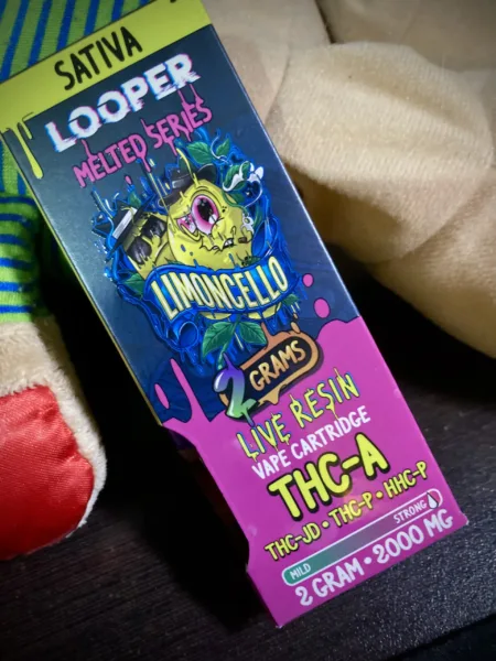 cartucho de wax 2g looper| lifted/melted series live resin | d90, 11 hidroxy, thc b, thc p, thc o, thc h |