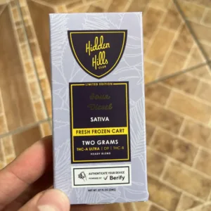 cartucho | hidden hills fresh frozen | thcb, thca ultra y d9 | 2 gr | calidad premium