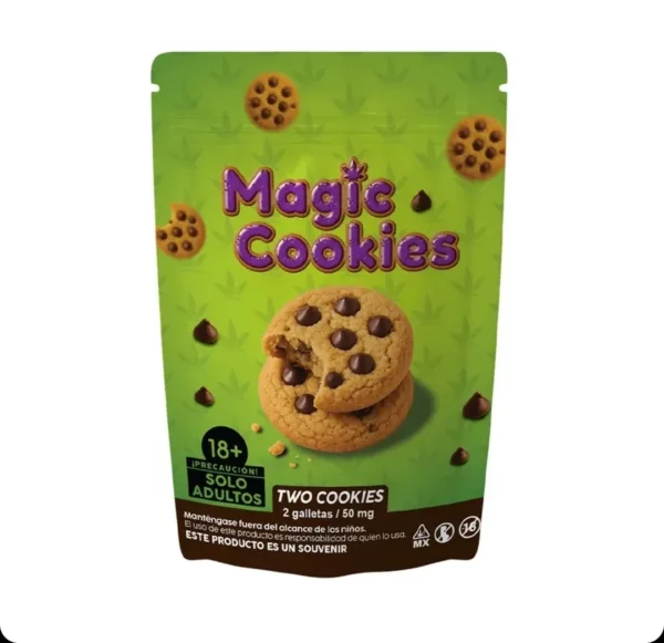 magic cookies / galletas con chispas de chocolate / delta 9 thc 25 mg / 2 piezas