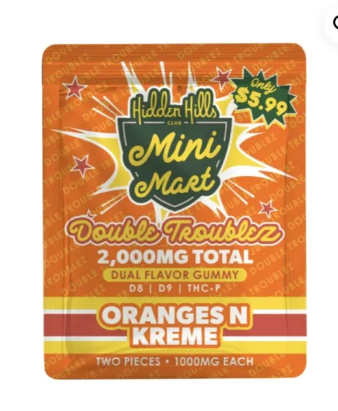 gomitas hidden hills 2,000mg | d9 thc p d8 | dual flavor 2pzs