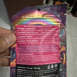 pitufresas mágicas / psicodélicas / mezcla de hongos / delta 9 / 8 gomitas / 15m g / 120 mg